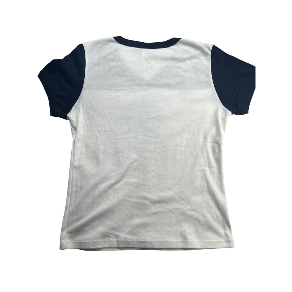 NWT New York Yankees 5th & Ocean V-Neck Graphic T-Shirt Navy White L Streetwear - Picture 5 of 5